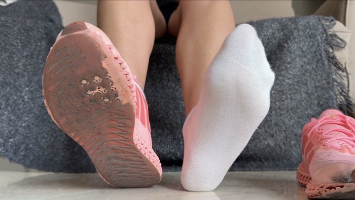 Old Sneakers & Sweaty Socks Removal After Tennis - Dirty Soles POV Tease