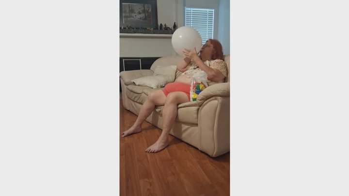 Your Sexy Big Beauty Nurse Vicki Blows up 4 balloons but doesnt pop them but the