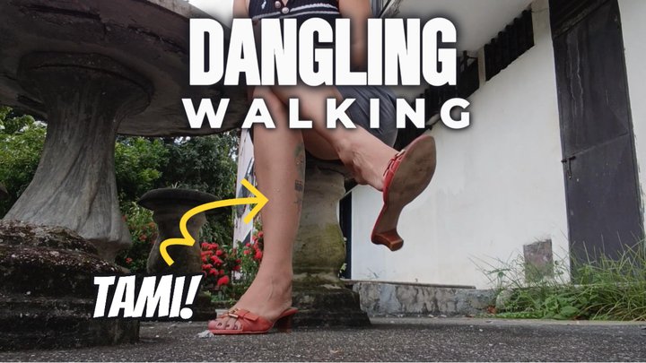 Dangling heels, walking in heels, showing off her gorgeous feet (4)
