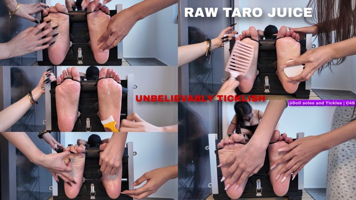 FM Tickle Experiment – His First Raw Taro Juice Foot Tickle Experience | Taro Ti
