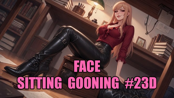 Face Sitting Gooning #23D: Crushed Under Goddess Weight (Animated, Music, Text)