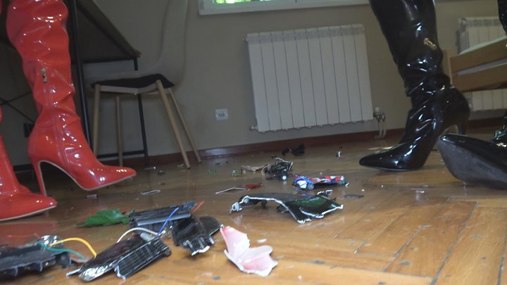 high heels destroy everything in front of them
