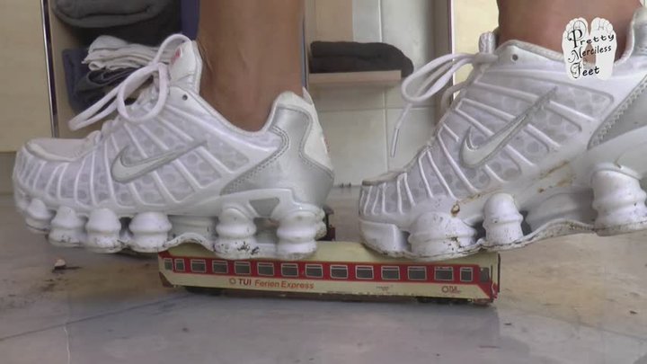 Railway Waggons under Nike Sneakers