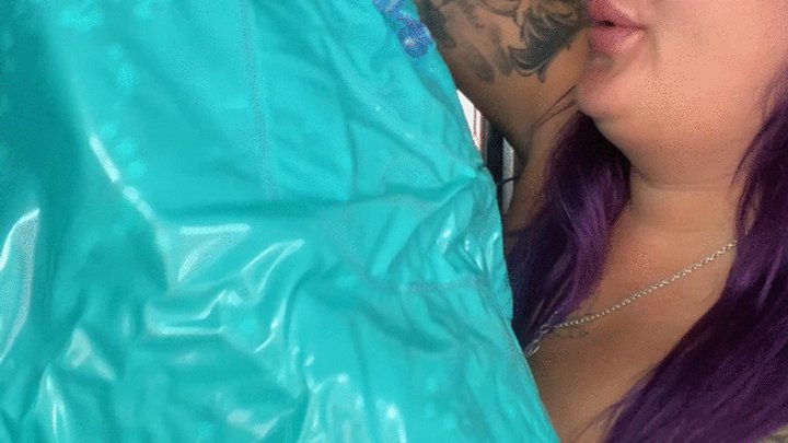 Girl blowing air chair