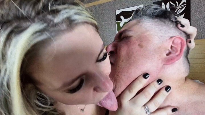 Licking my man's face intensely - by Isabelita - CLIP 3