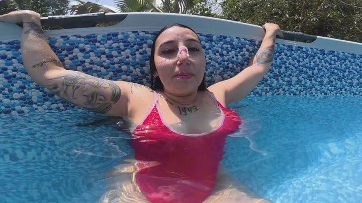 Neighbor Pool Day: Playful Water Tease!
