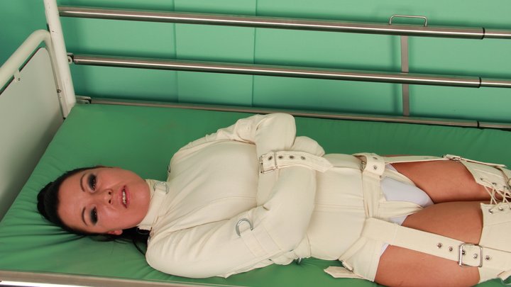Super tight straitjacket and straitpants