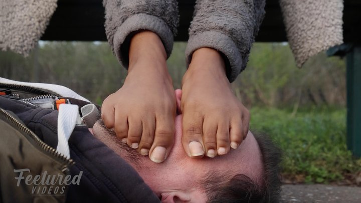 You make a nice footstool in the park (Full HD 1080p MP4)