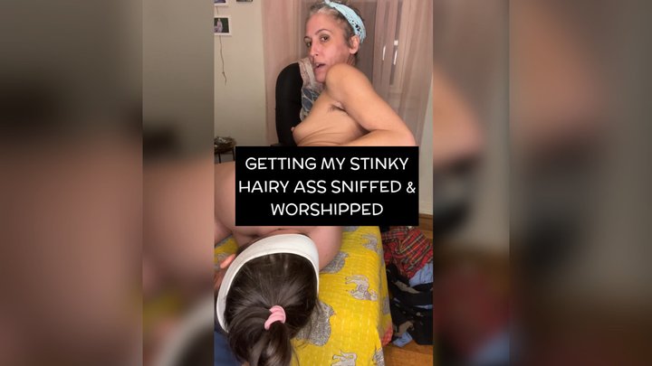 Hairy MILF Goddess Getting Her Ass Sniffed & Worshipped