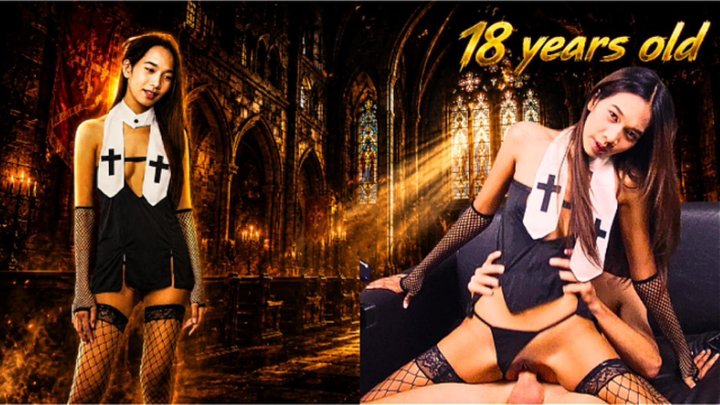 Innocent Asian nun was begging for this BWC 1080p