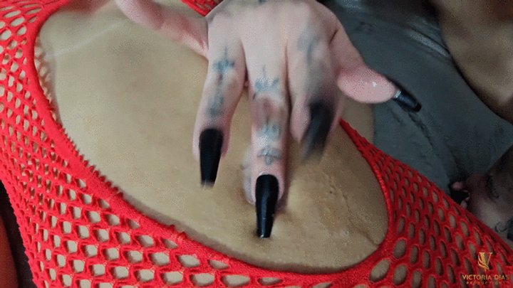 TOTAL NAVEL DOMINATION: TIED, CHOKED, AND SPIT ON - BY VICTORIA DIAS AND KATITA 