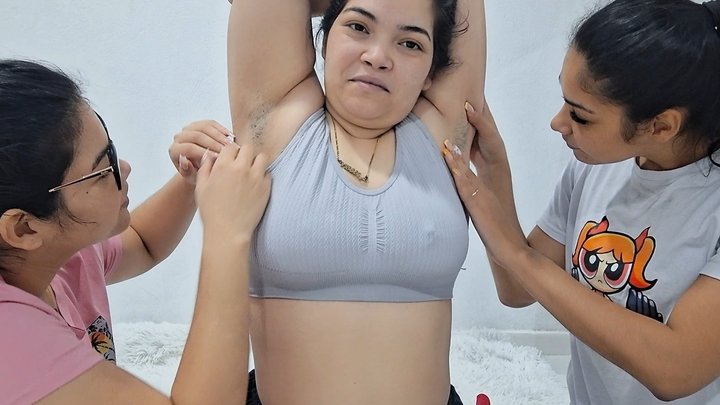 They adore my armpits, laughing.