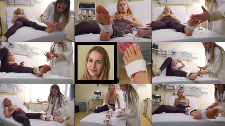 Alecia Sprain Electro-Stimulation at the Clinic (in HD 1920X1080)