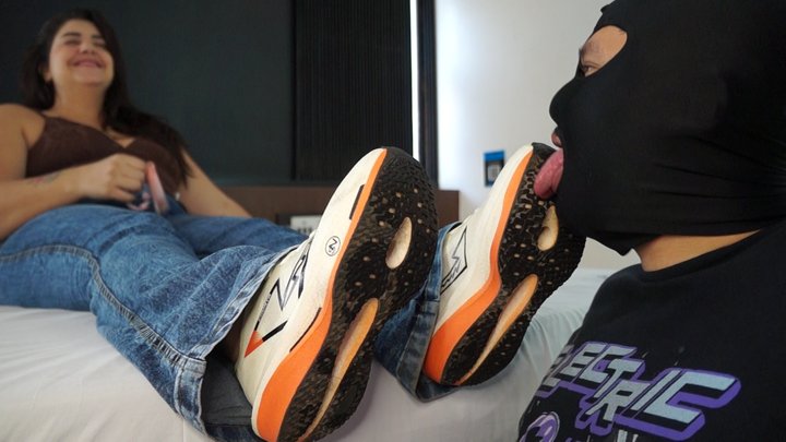 Licking Kathy's Sneakers