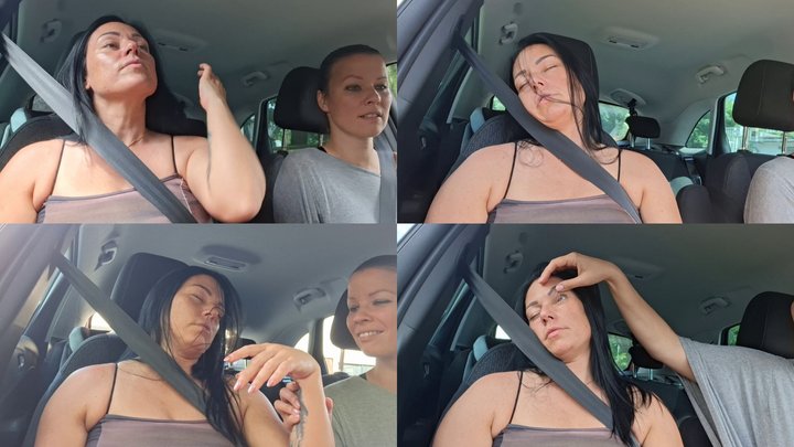 Adriana in the car