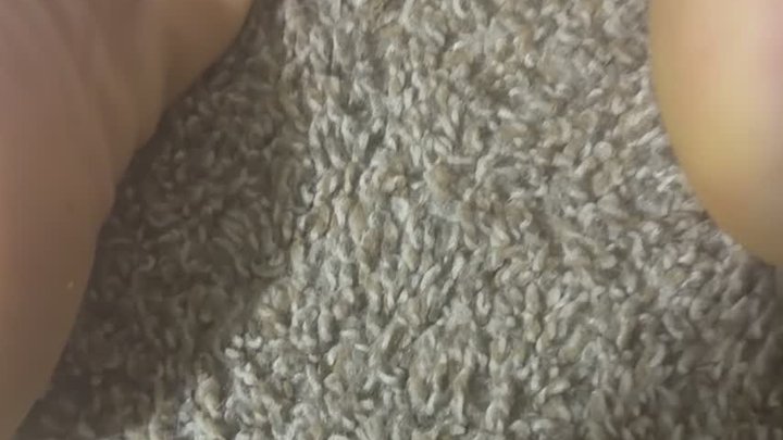 Naked cuckold shows off smelly feet