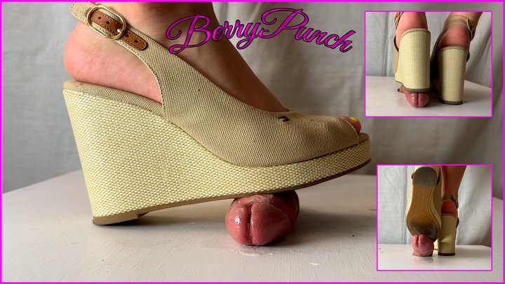 Dirty Wedge Heels Cock Trampling - Cock Crush - Cockbox - Shoejob - Foot Fetish 