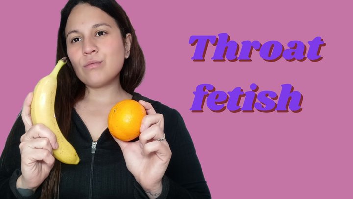 Throat fetish - swallowing fruit