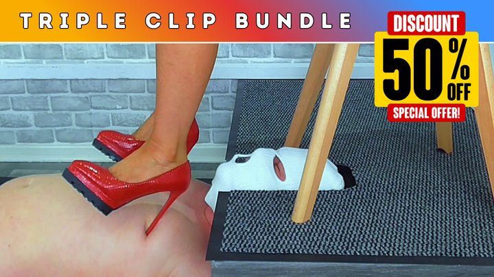 Nipple Destruction Under Three Pairs Of My Platform Stilettos (255) - Triple Bun