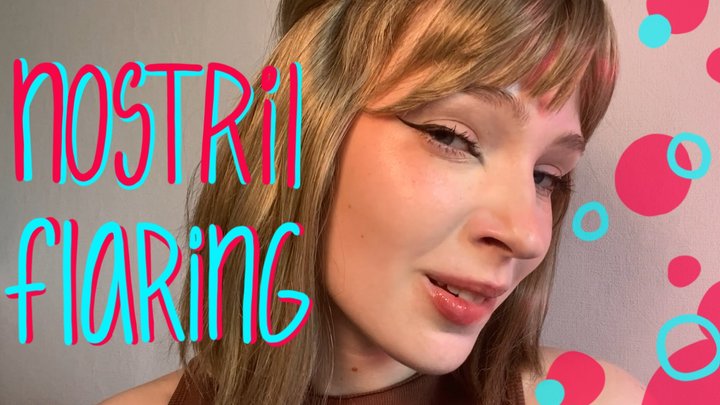 Cute girl flaring her nostrils