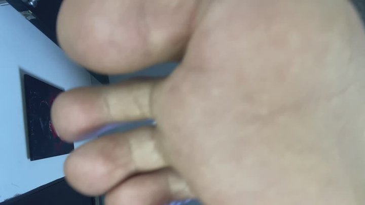 Humiliating with my feet stepping on you from above and making you smell my feet