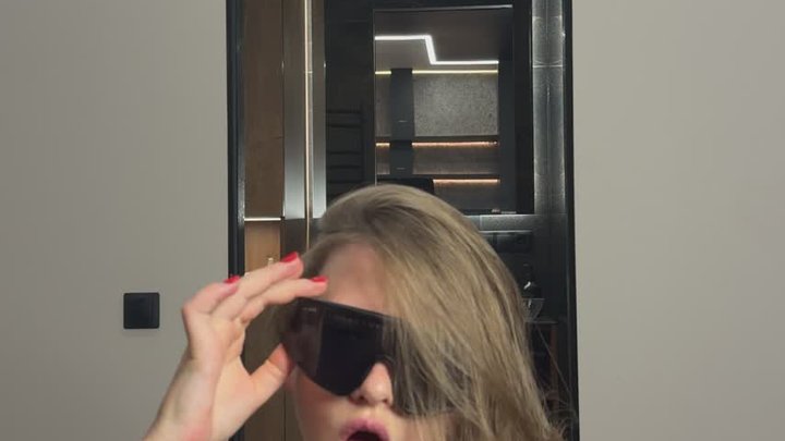 Naked in Red Thigh High Boots | Wet Hair Sexy Dance