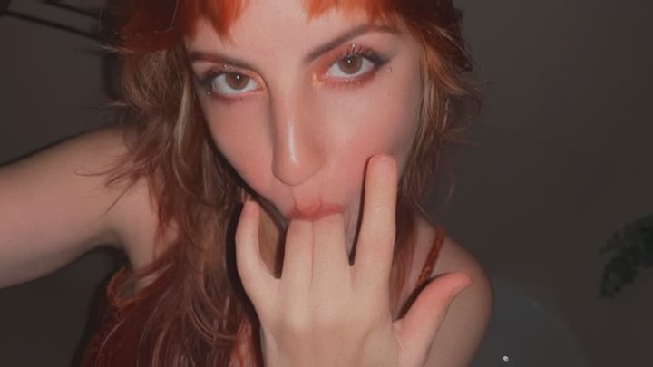 Finger sucking in the bathroom