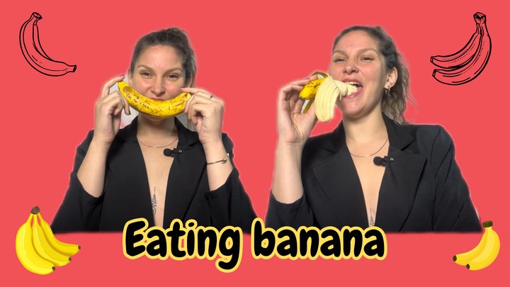 Eating banana