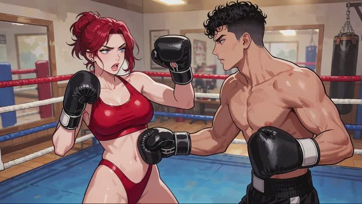 Mixed Boxing Stories #16: Bikini Mixfight Surrender