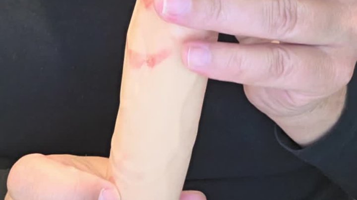 Borrowed my friends dildo, hiding in the bathroom to play.