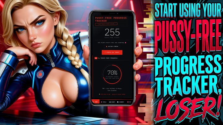 Start Using Your Pussy-Free Progress Tracker, loser!