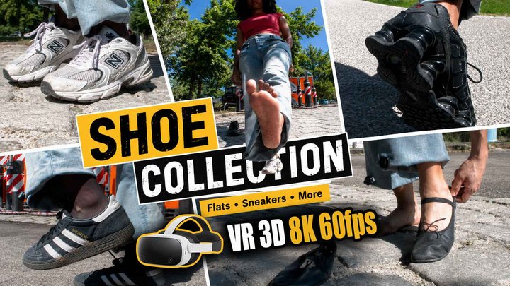 VR 3D 8K 180 60 fps | Mariella’s Well-Worn Favorite Shoes | Old Sneakers, Used B
