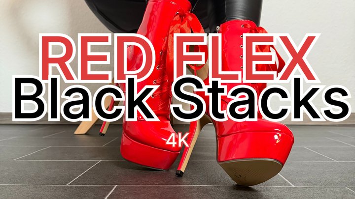Red Means Control - Glossy Legs Latex Gloves l Lady Evaa I 4K Version