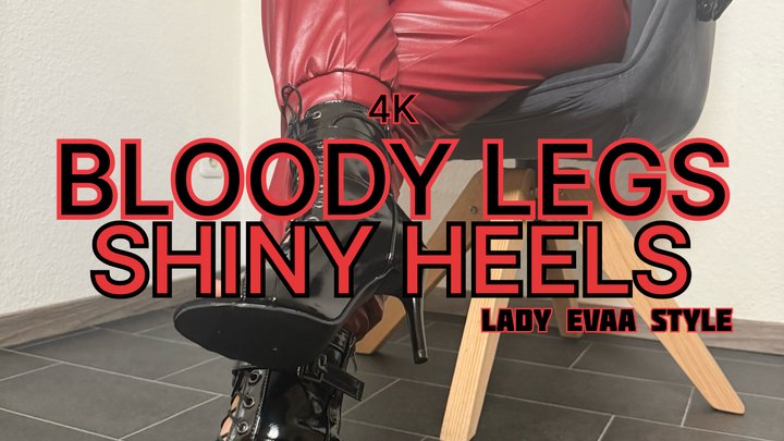 Crimson Command - Lacquered Heels & Seated Poise | Lady Evaa | 4K Version
