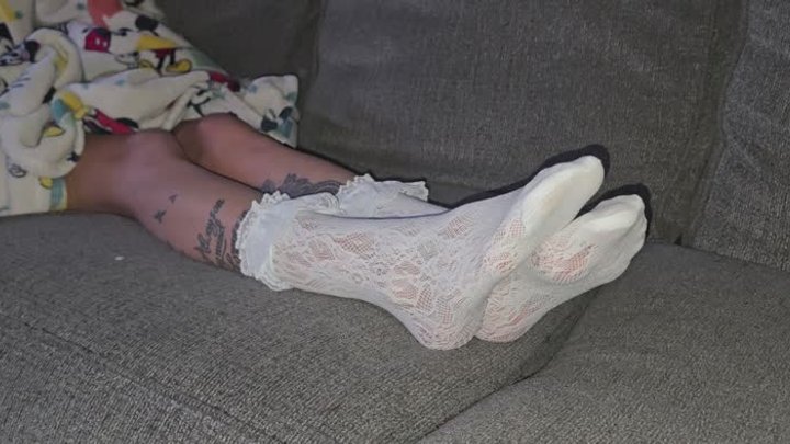 Chrissy frilly sock play pt2