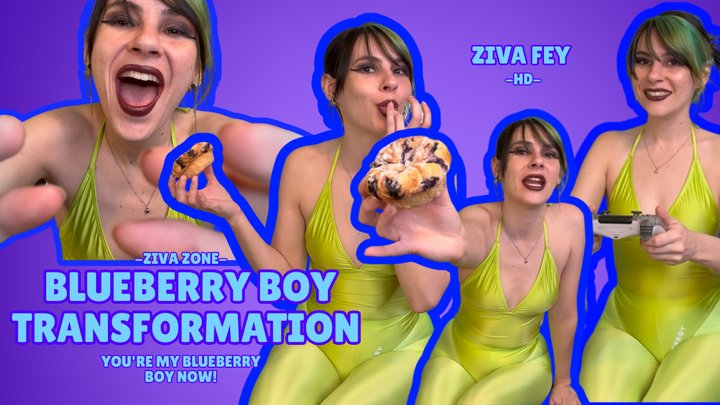 Ziva Fey Blueberry Transformation POV Muffin Turns Gamer Into Blueberry Boy (4K)