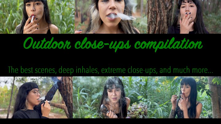 Smoking outdoor close-ups compilation