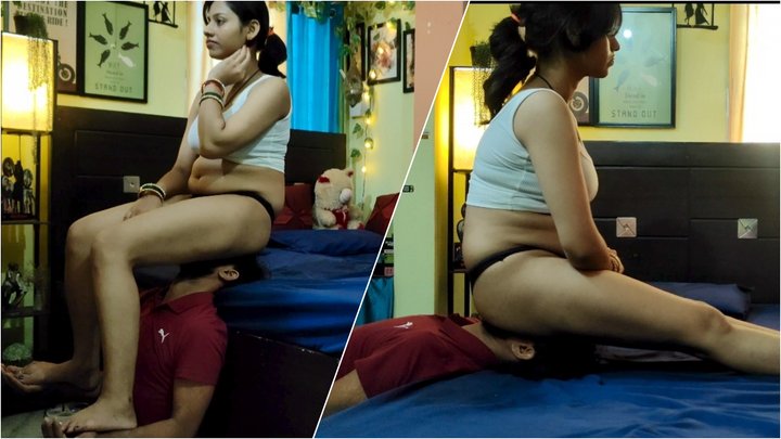 [4K] TRAPPED BENEATH MY PANTIES || Mistress Ritika's Full Weight Face Sitting & 