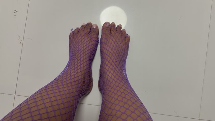 My Feet Wrapped in Purple Fishnets copy