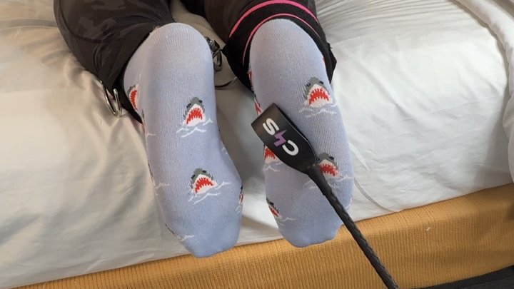 Tommy Gets Punished With Bastinado For wearing shark socks