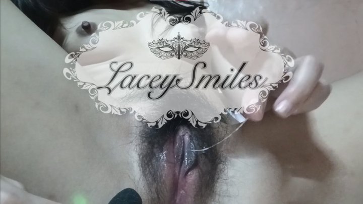 Teasing My Horny Clit And Playing With My Creamy Wet Hairy Pussy