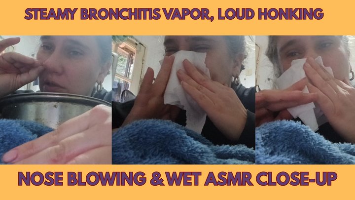 Loud Honking Nose Blowing & Wet ASMR Close-Up