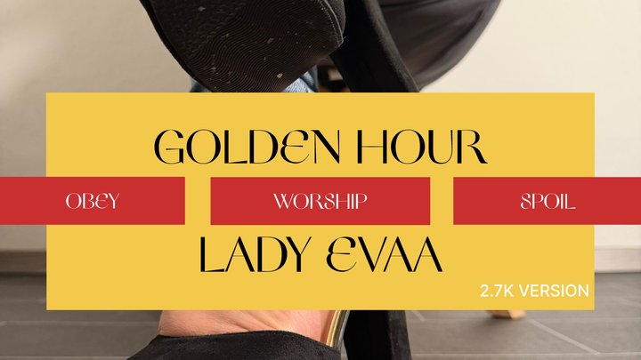 Golden Hour - Black & Gold High Heels by Lady Evaa | 2,7K Version