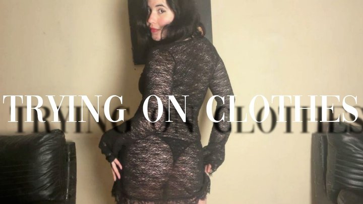 Trying on clothes