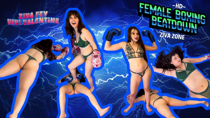 Ziva Fey vs Vivi Valentine POV Female Boxing Beatdown Knockout Match (HD 1080p)