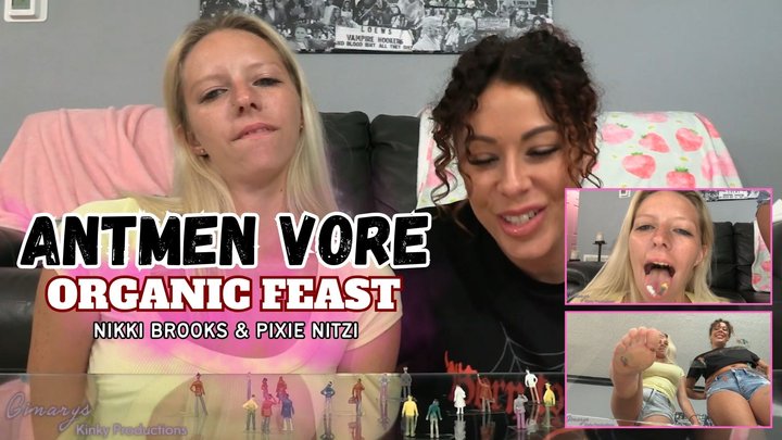 Organic Shrunken Snacks: A Vore Session with Nikki Brooks and Pixie Kinzi 1080 H