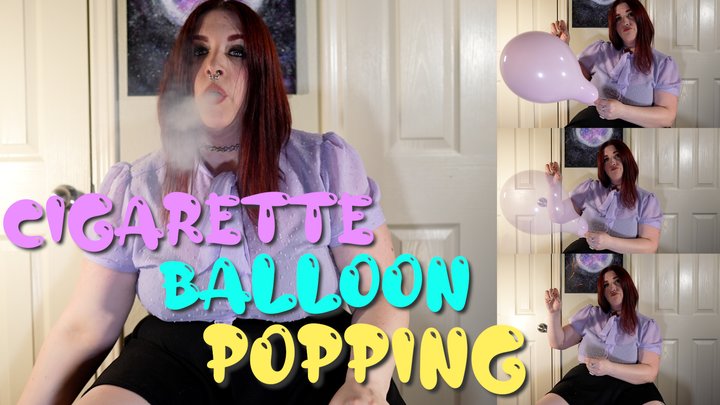 Cigarette Balloon Popping - Smoking Cigs Inflating Balloons Popping with Cigaret