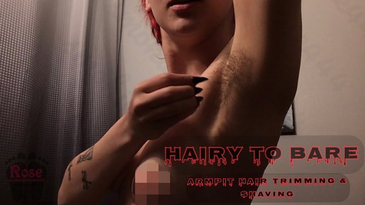 Hairy To Bare- Armpit Hair Trimming And Shaving- Starring Smokin Rose