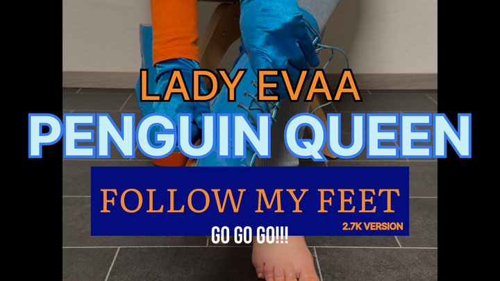 PENGUIN QUEEN - BLUE ORANGE HIGH HEELS | LADY EVAA | 2,7K VERSION