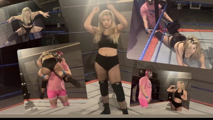 petite female crotch busted and trampled by man